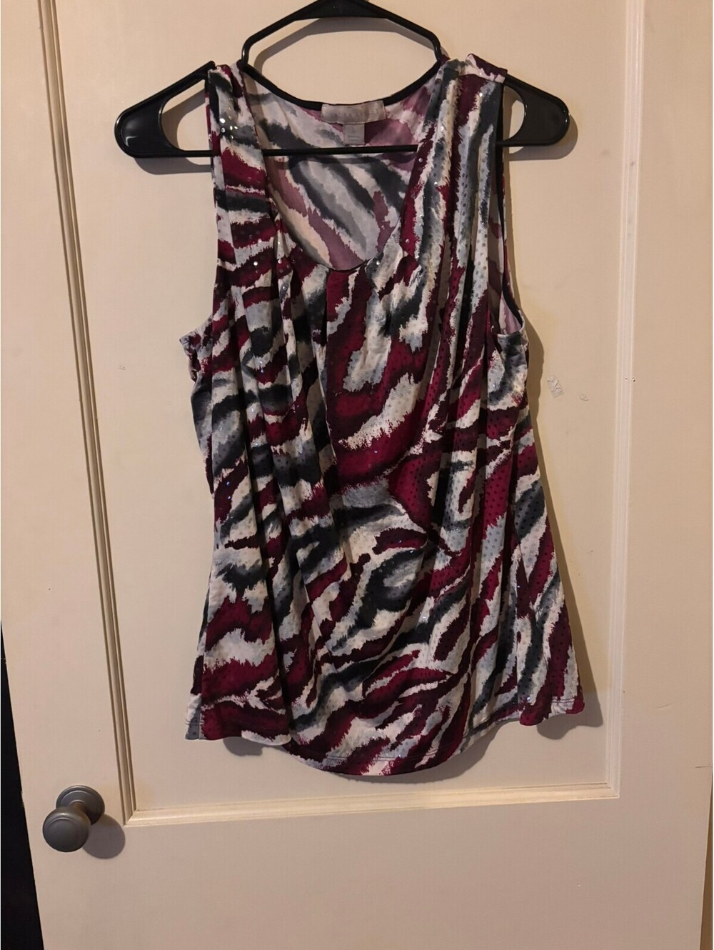 Laura Ashley abstract sleeveless blouse Large